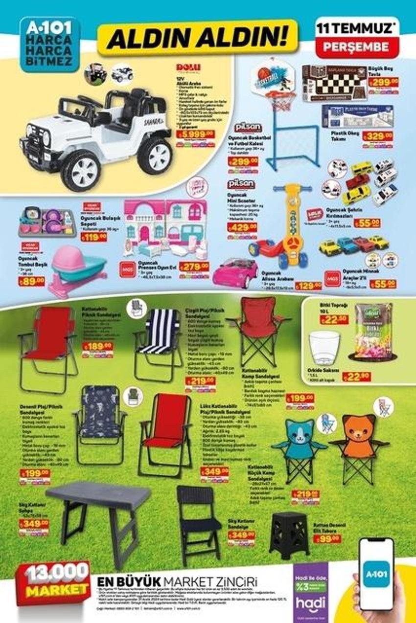 A101 11 Temmuz 2024 aktüel kataloğu: Yaz indiriminde hangi ürünler var?
