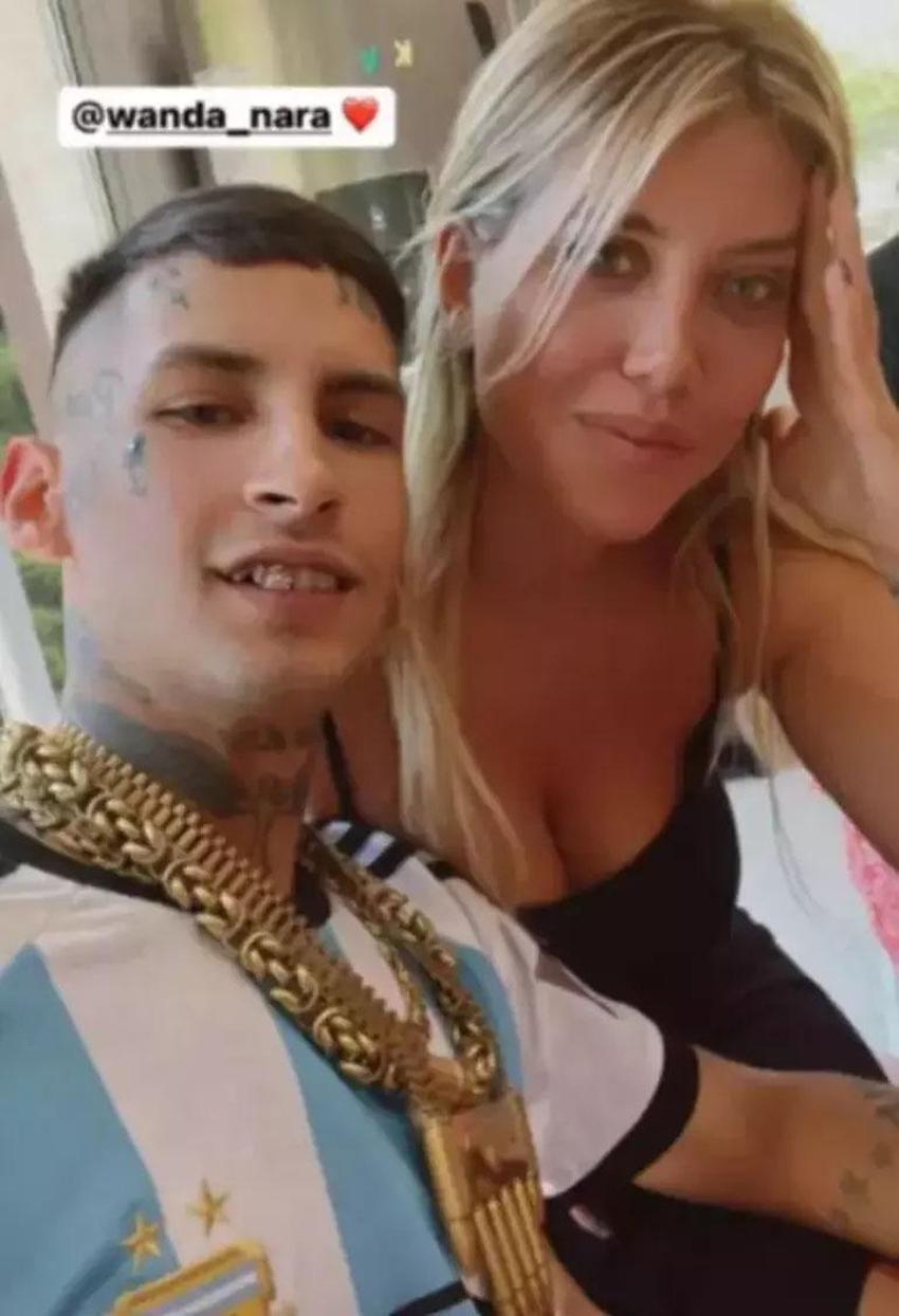Wanda Nara ayrılık açıklaması sonrası rapçi L-Gante'yla buluştu!
