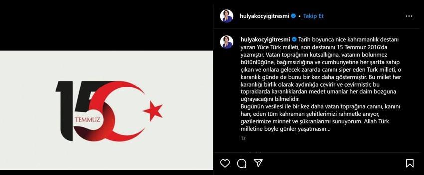 Büyük bir destan yazıldı… Ünlüler 15 Temmuz’u unutmadı
