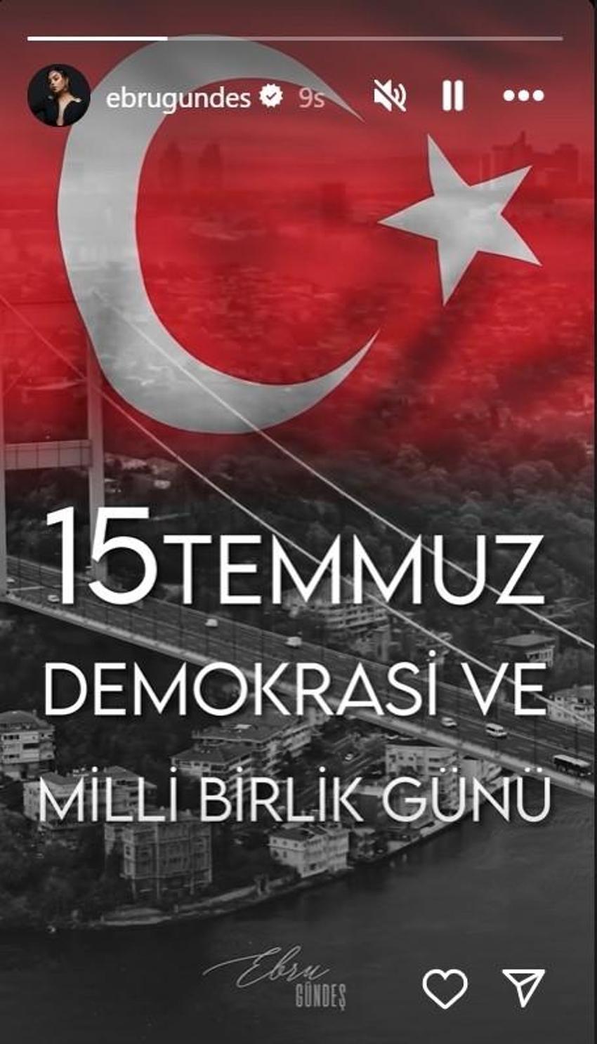 Büyük bir destan yazıldı… Ünlüler 15 Temmuz’u unutmadı