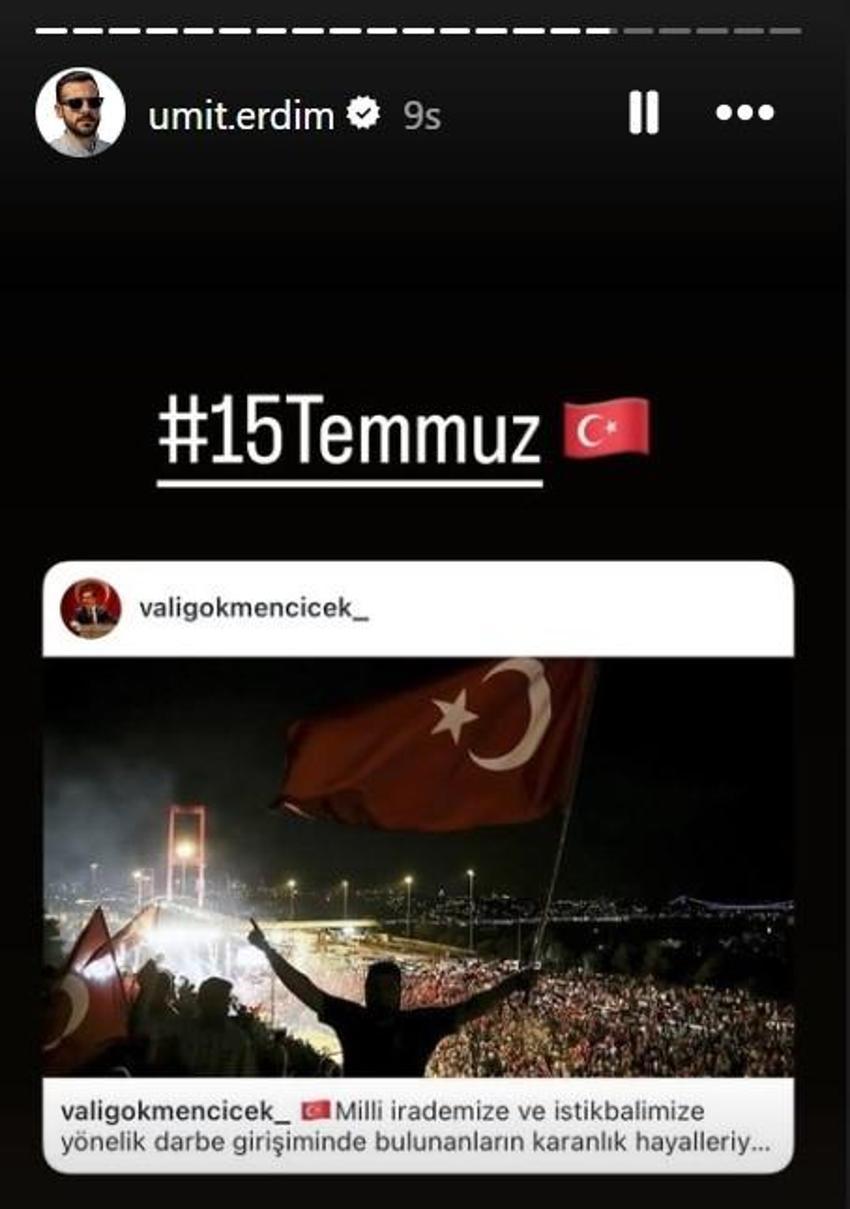Büyük bir destan yazıldı… Ünlüler 15 Temmuz’u unutmadı