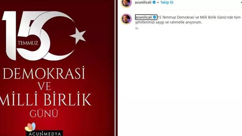 Büyük bir destan yazıldı… Ünlüler 15 Temmuz’u unutmadı