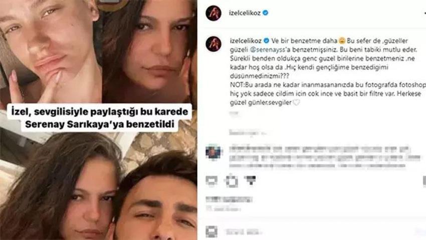 Filtreli hali Serenay Sarıkaya’ya benzetilmişti! İzel filtresiz haliyle görüntülendi