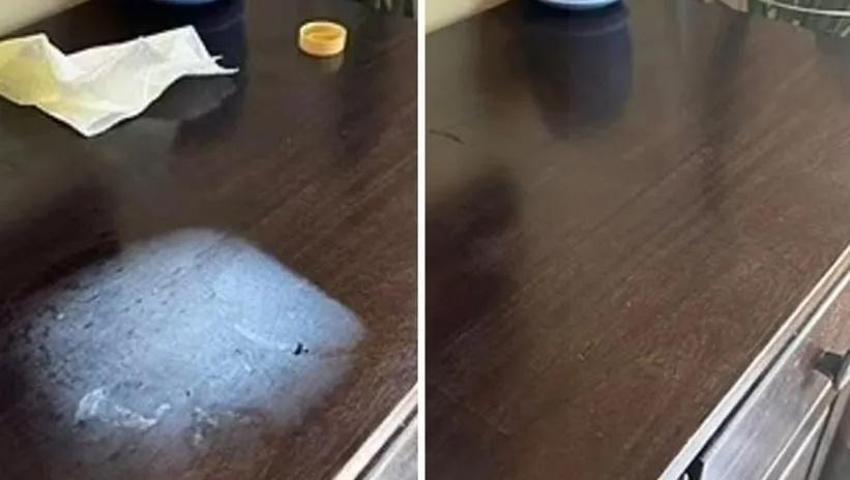 Bu ipucu binlerce yorum aldı! Ahşapta tek hamlede leke bırakmıyor