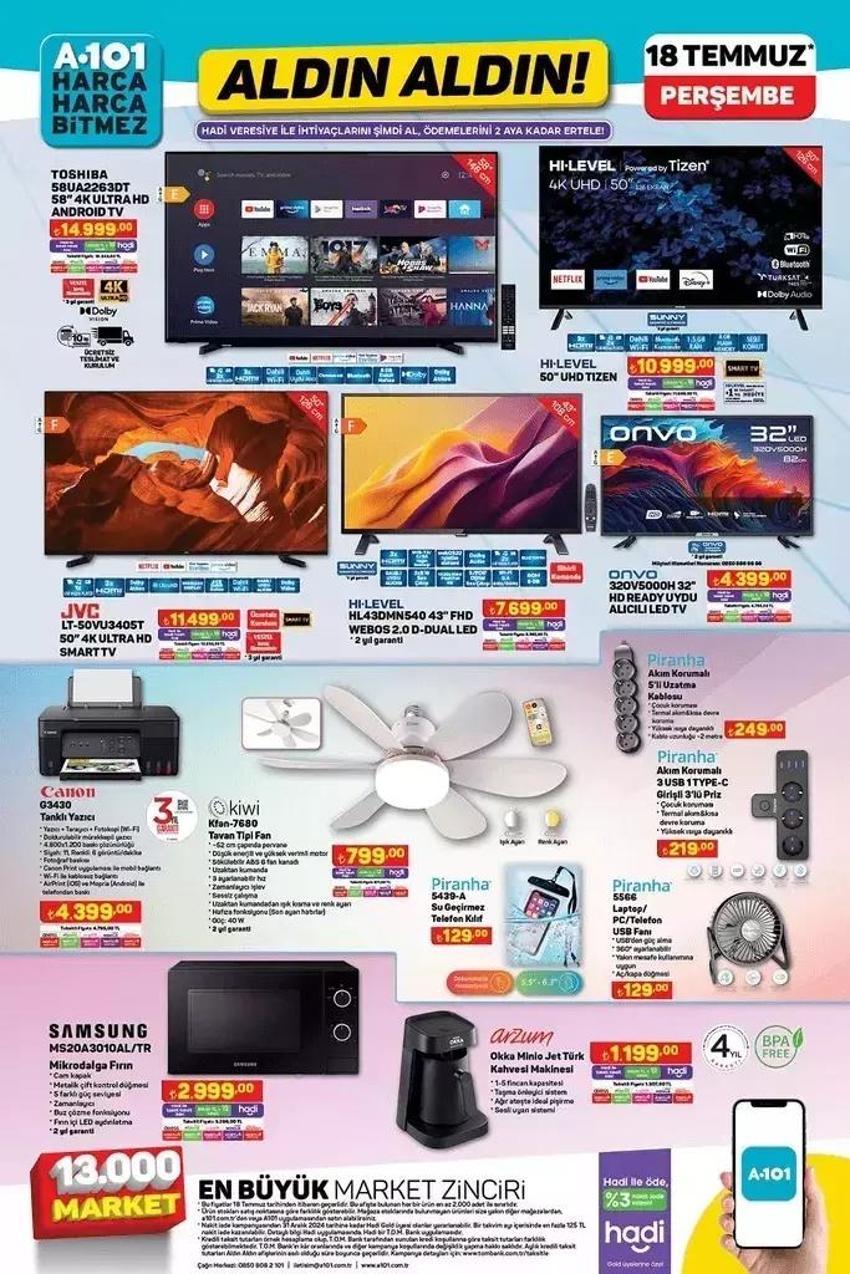 A101 18 Temmuz aktüel katalog: Bu hafta A101'de neler var?