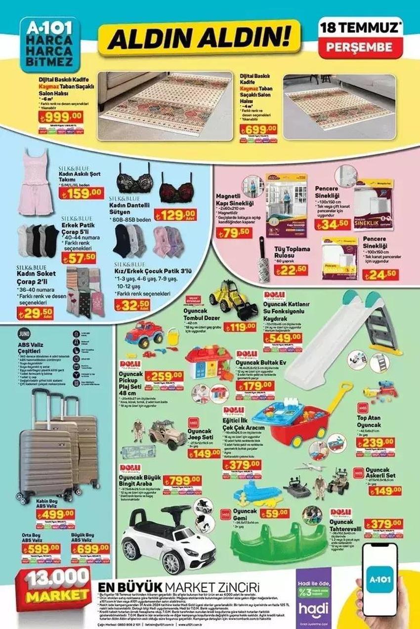 A101 18 Temmuz aktüel katalog: Bu hafta A101'de neler var?