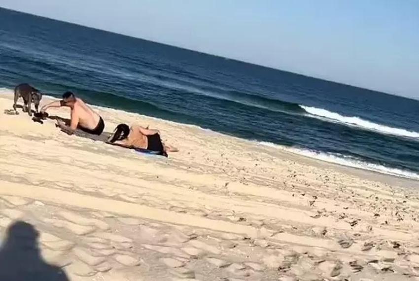 Hamile kadın ihaneti plajda ifşa etti! Suçüstü yakaladığı kocası ve sevgilisinin kılı kıpırdamadı