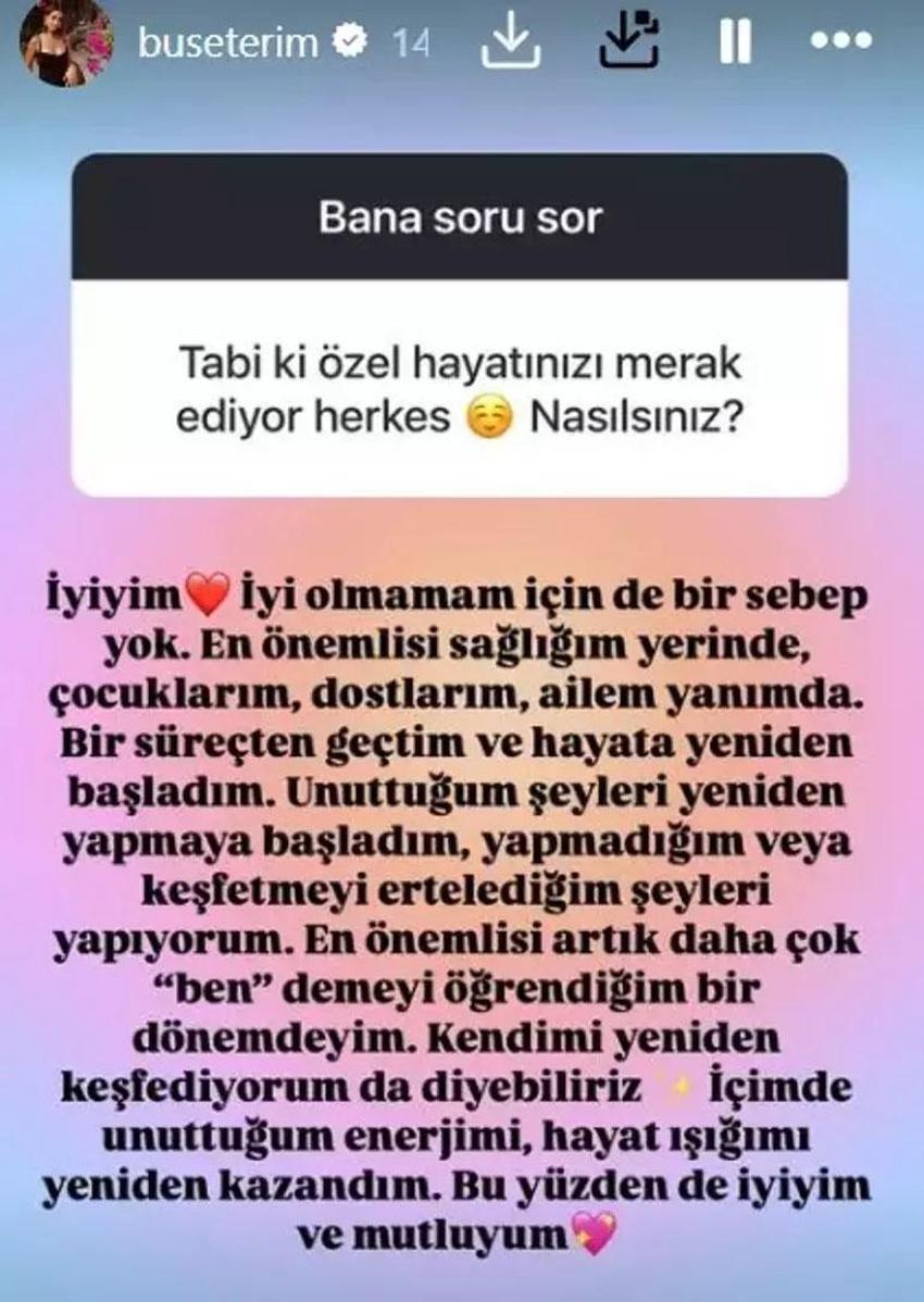 Buse Terim boşanma sonrası ilk kez soruları yanıtladı! “Ertelediğim şeyleri yapıyorum”