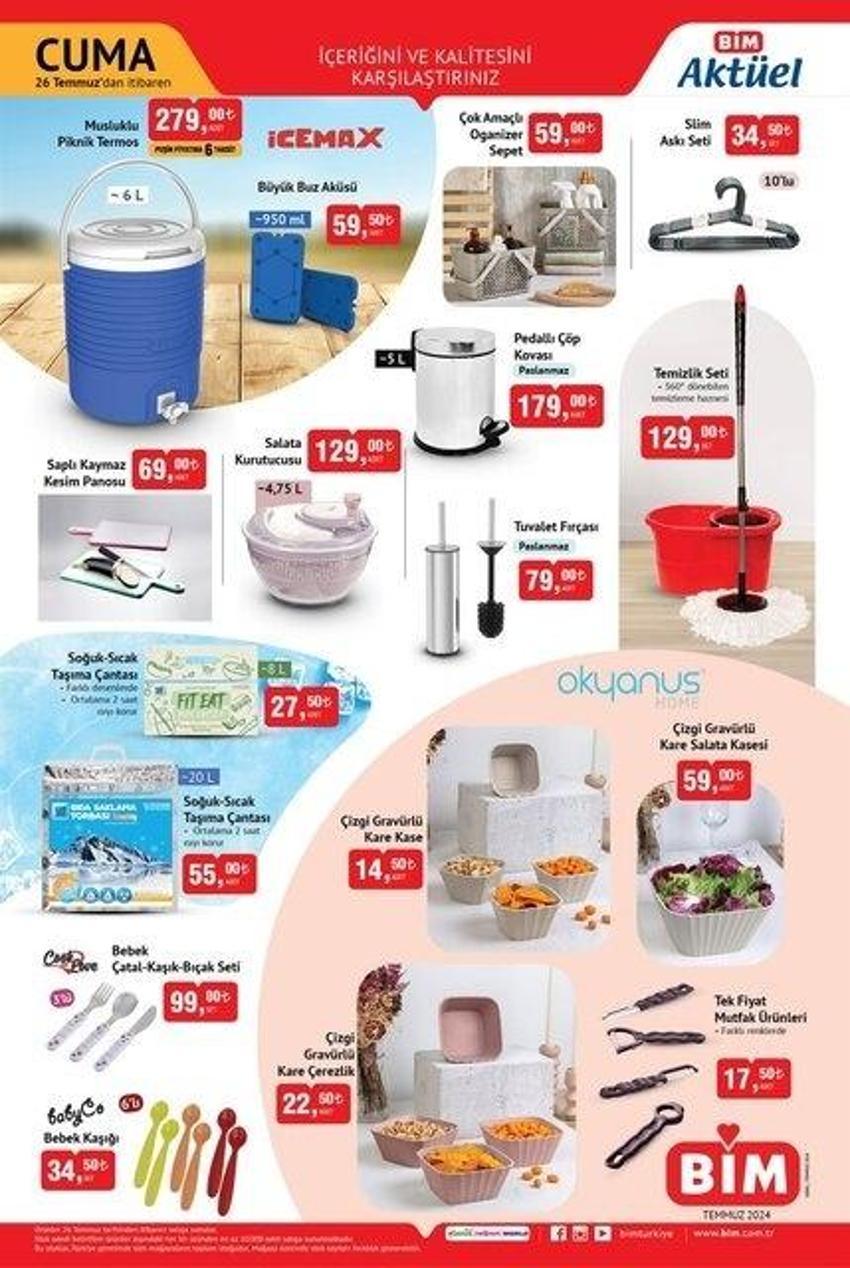 BİM 26 Temmuz aktüel katalog 2024: Yayınlandı, raflara dizildi! BİM'de bu hafta indirimli ürünler hangileri?