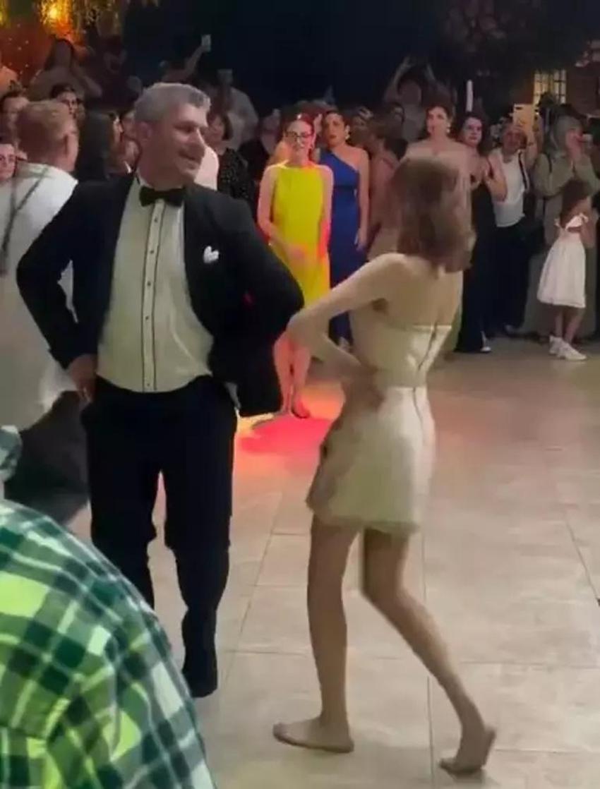 Elçin Sangu'dan kuzenin düğününde Lezginka dansı! Kafkas hünerlerini sergiledi
