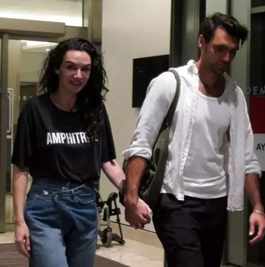 Birce Akalay sevgilisiyle hastaneye gitti! Sette kaza geçirmiş