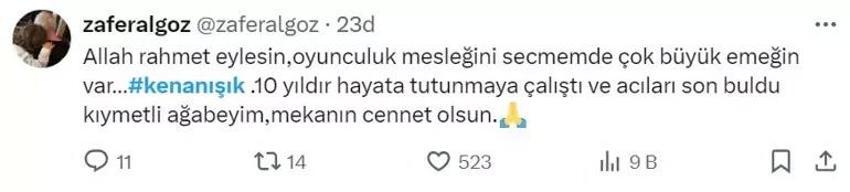Kenan Işık'ın ölüm haberi sevenlerini yasa boğdu! Ünlü isimler duygularını sosyal medyadan paylaştı