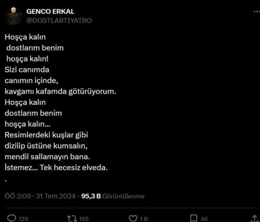 Genco Erkal hayatını kaybetti