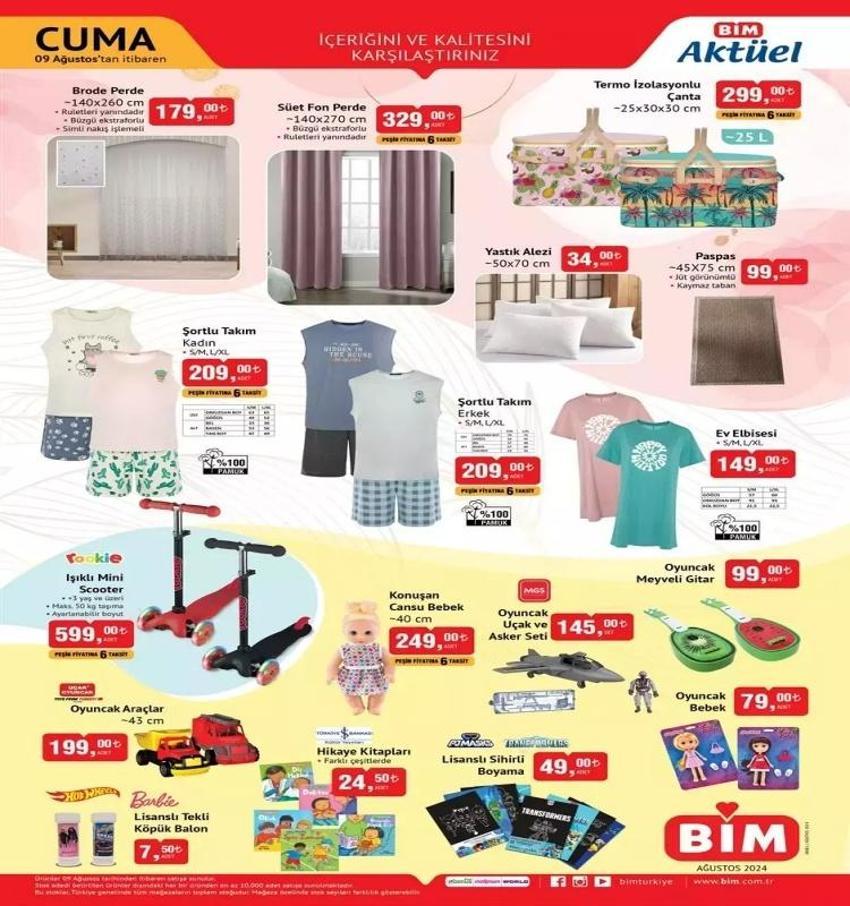 BİM aktüel (6-9 AĞUSTOS) katalog 2024: BİM'de indirimli ürünler bu hafta neler?