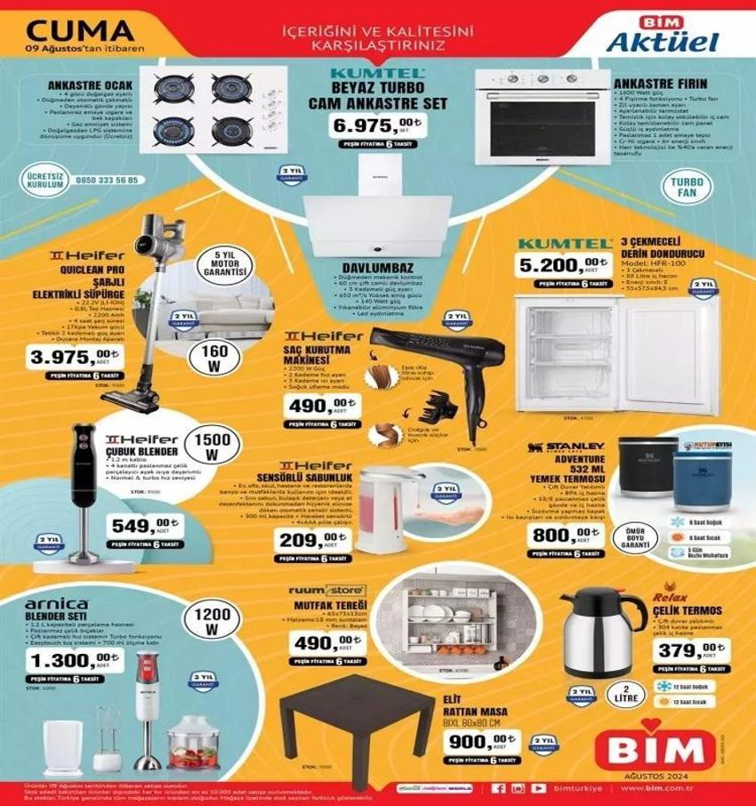 BİM aktüel (6-9 AĞUSTOS) katalog 2024: BİM'de indirimli ürünler bu hafta neler?