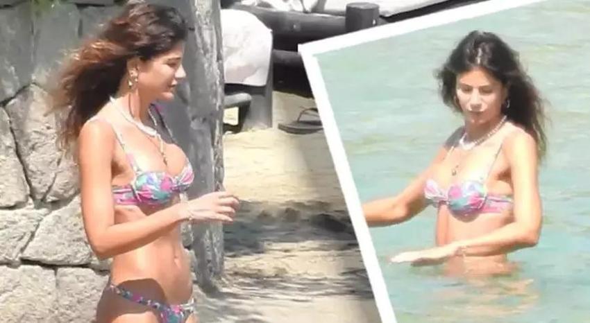 Berrak Tüzünataç'a bitmeyen tatil yapmışlar! Denizde arkadaşlarıyla şakalaştı