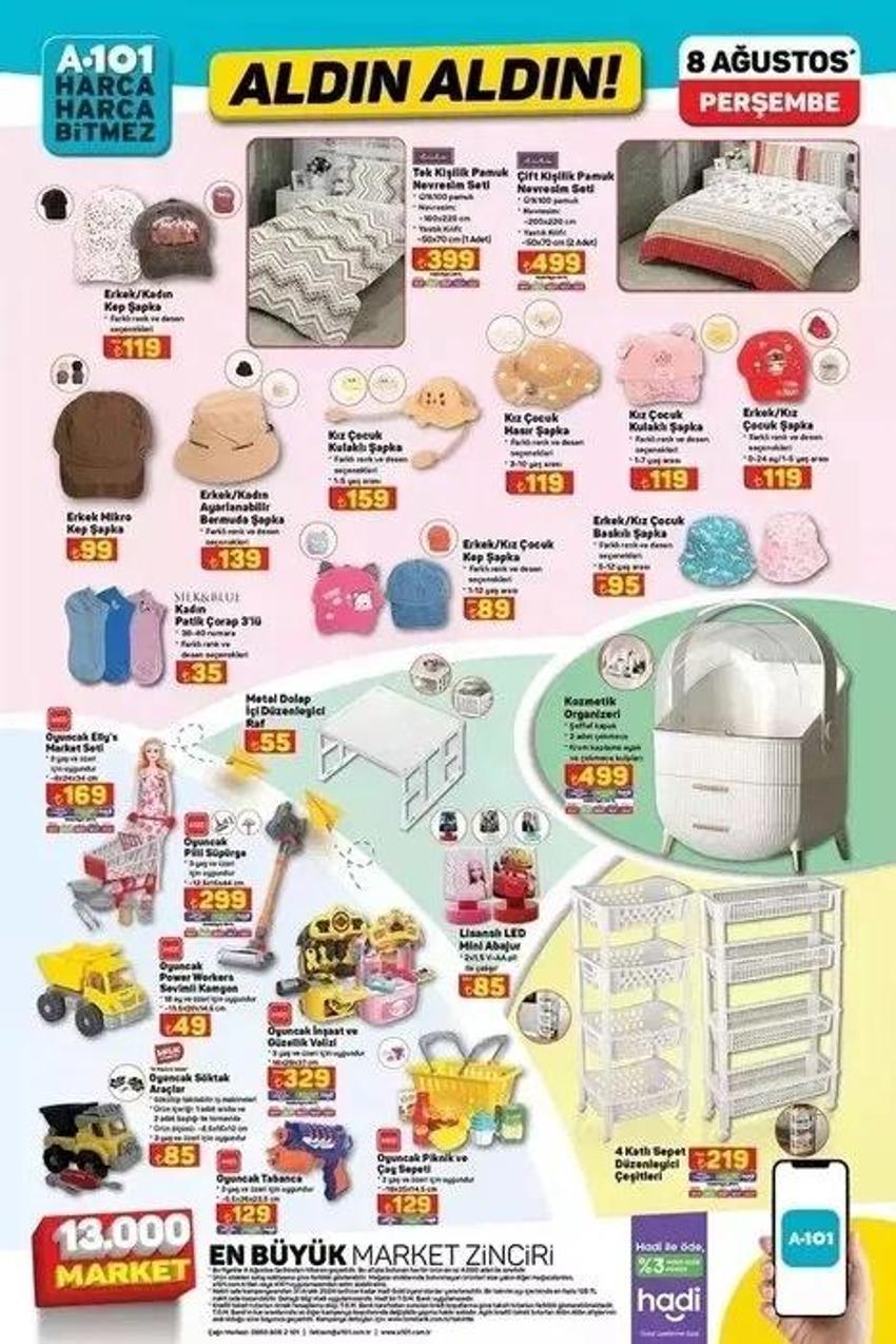 A101 aktüel 8 Ağustos katalog 2024: Yaz indirimi devam ediyor! A101'de bu hafta hangi ürünler indirimde?
