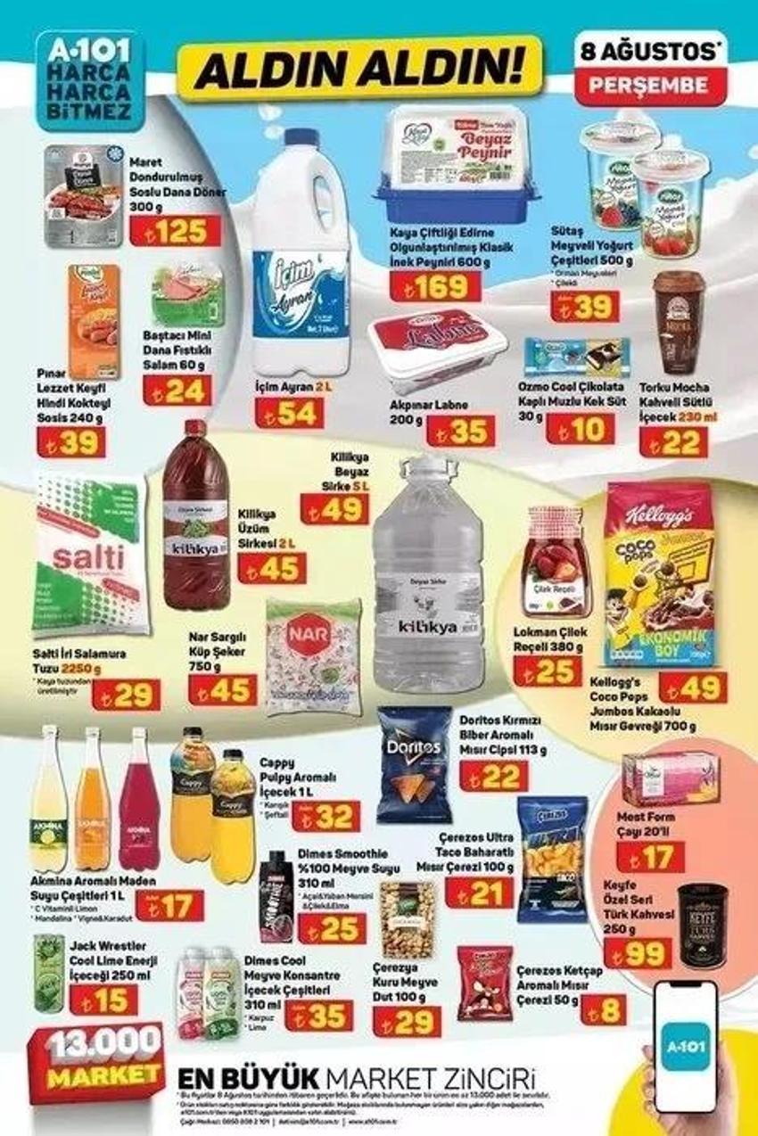 A101 aktüel 8 Ağustos katalog 2024: Yaz indirimi devam ediyor! A101'de bu hafta hangi ürünler indirimde?
