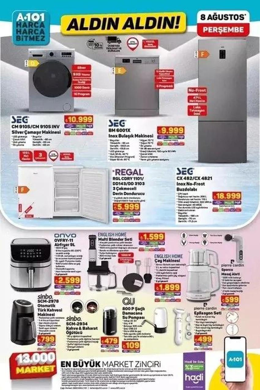 A101 aktüel 8 Ağustos katalog 2024: Yaz indirimi devam ediyor! A101'de bu hafta hangi ürünler indirimde?