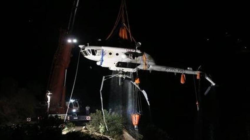 Adana'da göletten çıkarılan helikopter incelenmek için Rusya'ya gönderilecek