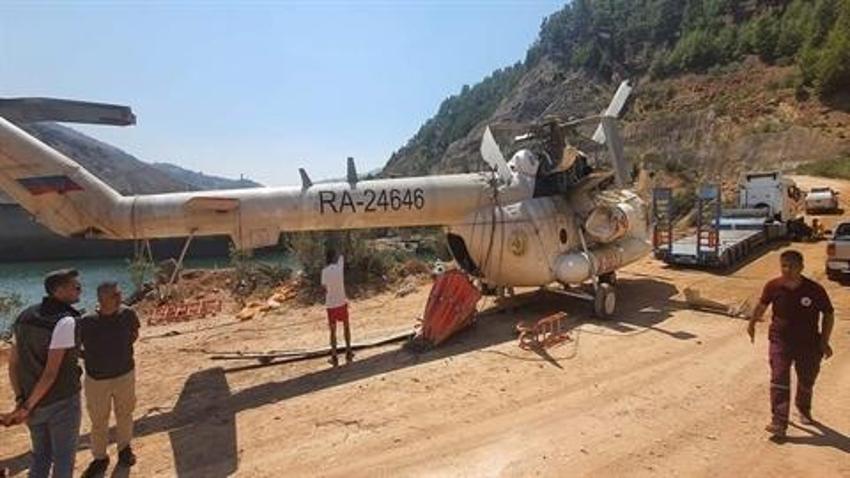 Adana'da göletten çıkarılan helikopter incelenmek için Rusya'ya gönderilecek