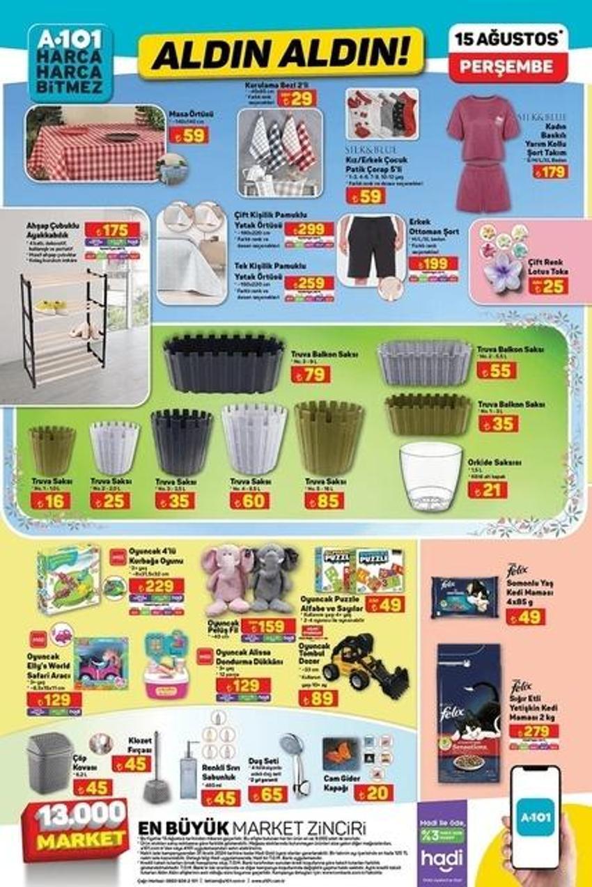 A101 aktüel 15 Ağustos katalog 2024: Bu hafta A101'de indirimli ürünler ve kampanyalar hangileri?
