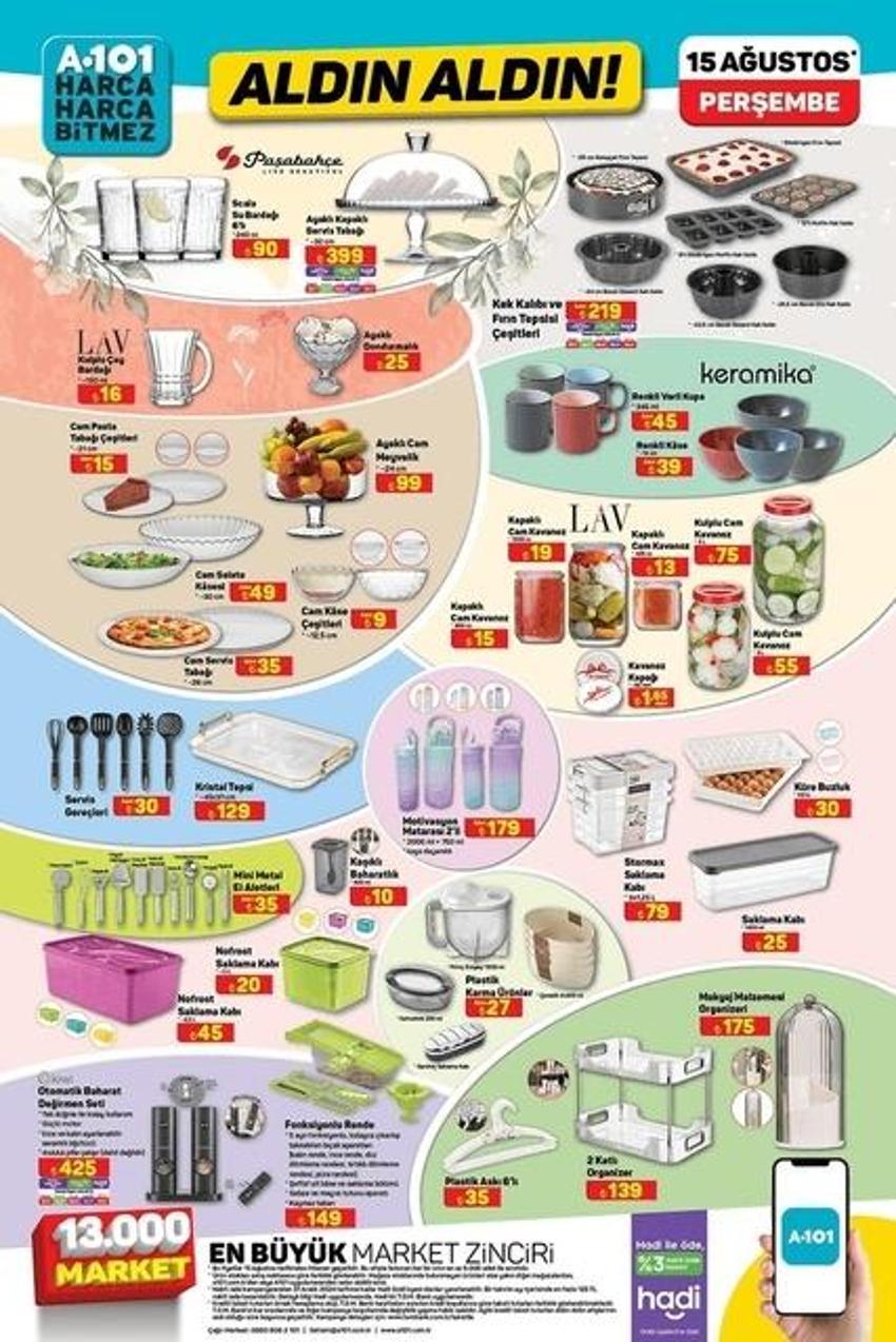 A101 aktüel 15 Ağustos katalog 2024: Bu hafta A101'de indirimli ürünler ve kampanyalar hangileri?