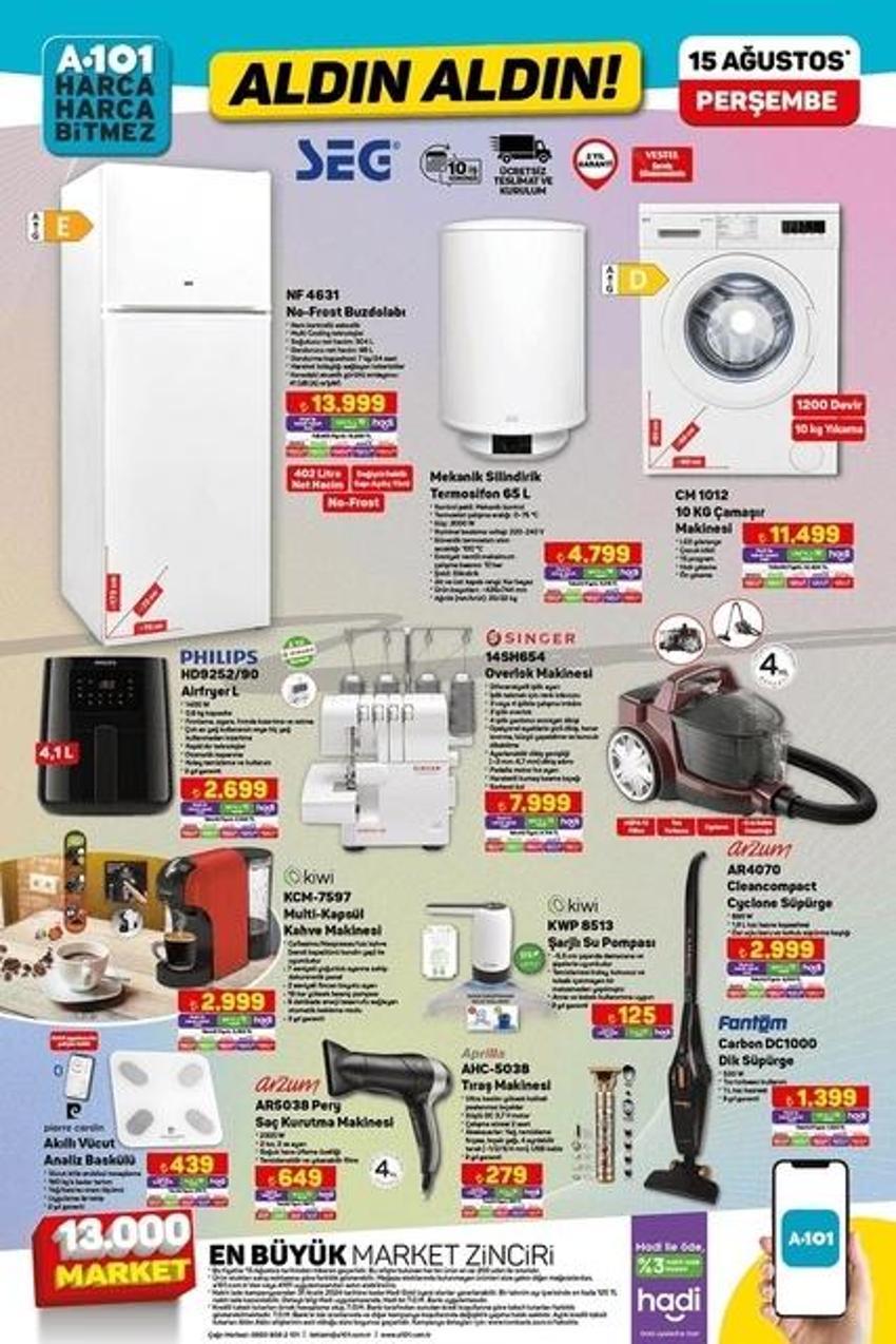 A101 aktüel 15 Ağustos katalog 2024: Bu hafta A101'de indirimli ürünler ve kampanyalar hangileri?