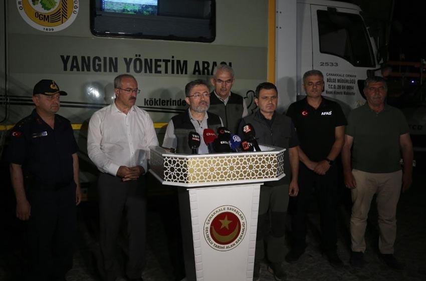 Çanakkale’nin Eceabat ilçesinde orman yangını çıktı! Bakan Yumaklı son durumu açıkladı