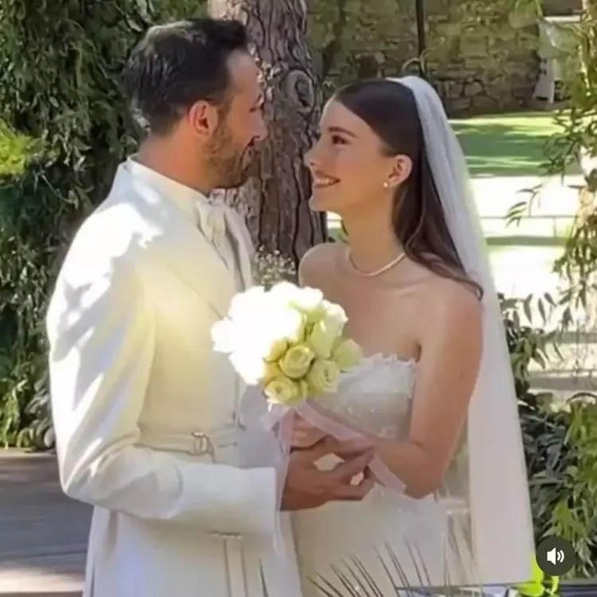 Dizi aşkı nikahla sonuçlandı! Beril Pozam ve  Ersin Arıcı evlendi