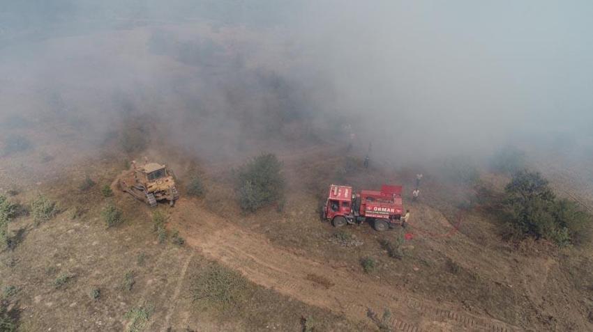 Ankara'da çıkıp Bolu'ya sıçrayan orman yangını kontrol altına alındıktan sonra yeniden başladı