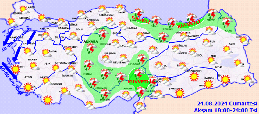 Meteoroloji birçok ili saat vererek uyardı: Kuvvetli yağış ve fırtına geliyor