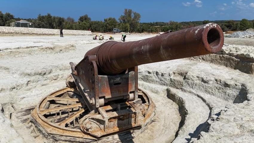 Çanakkale Savaşları'ndan kalan 109 yıllık top mevzileri bulundu! Mehmetçik, Çanakkale Boğazı'nı işte bu toplarla geçilmez yaptı