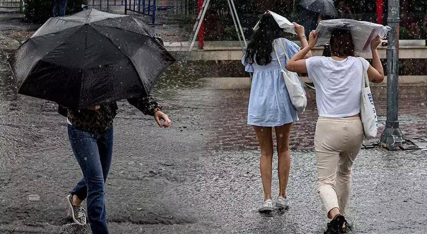 Meteoroloji'den kuvvetli yağış uyarısı: 8 il için sarı kodlu uyarı geldi! Sıcaklıklar 6 derece birden düşecek