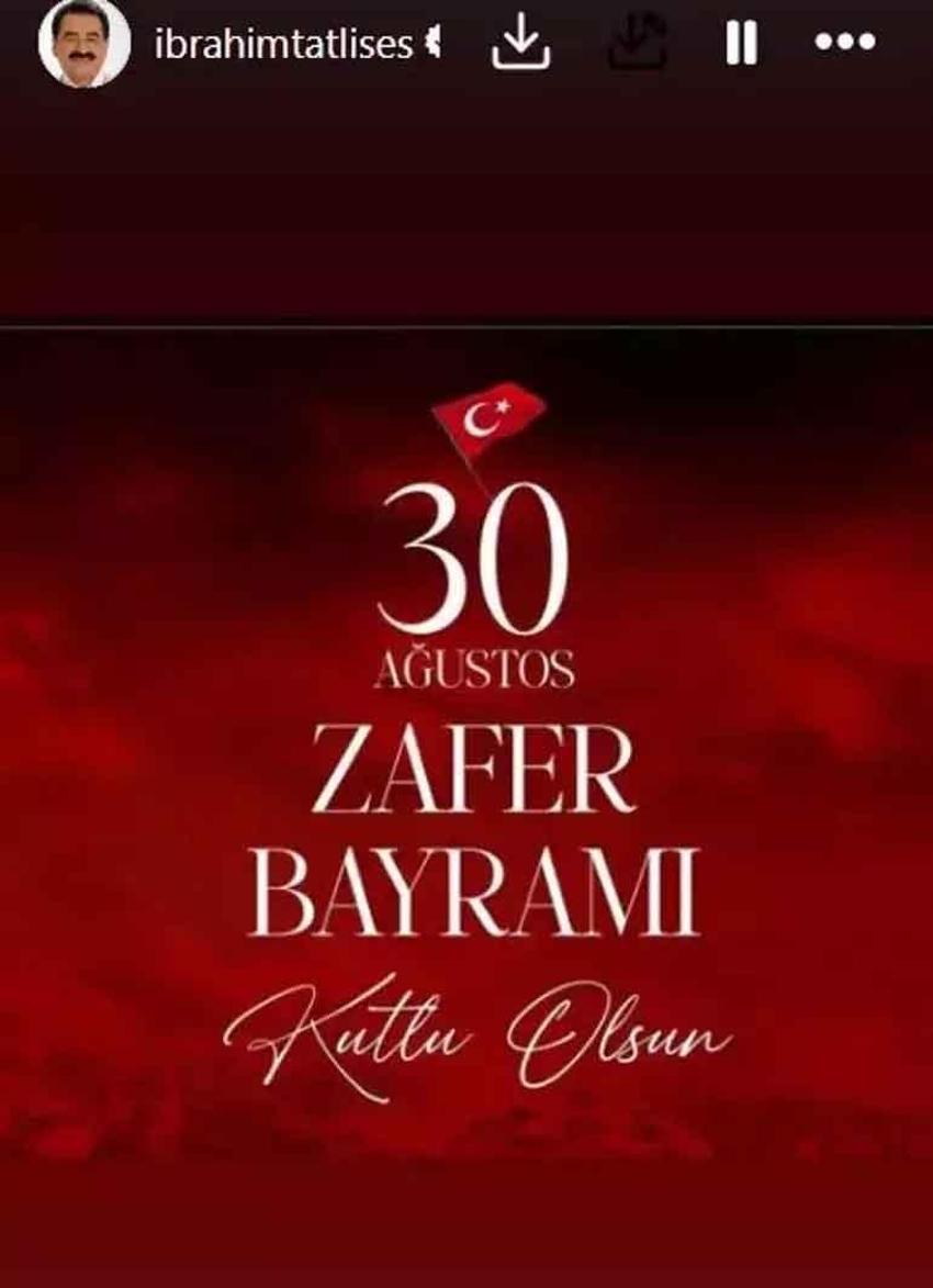 Sanat dünyasının ünlü isimlerinden 30 Ağustos Zafer Bayramı paylaşımları