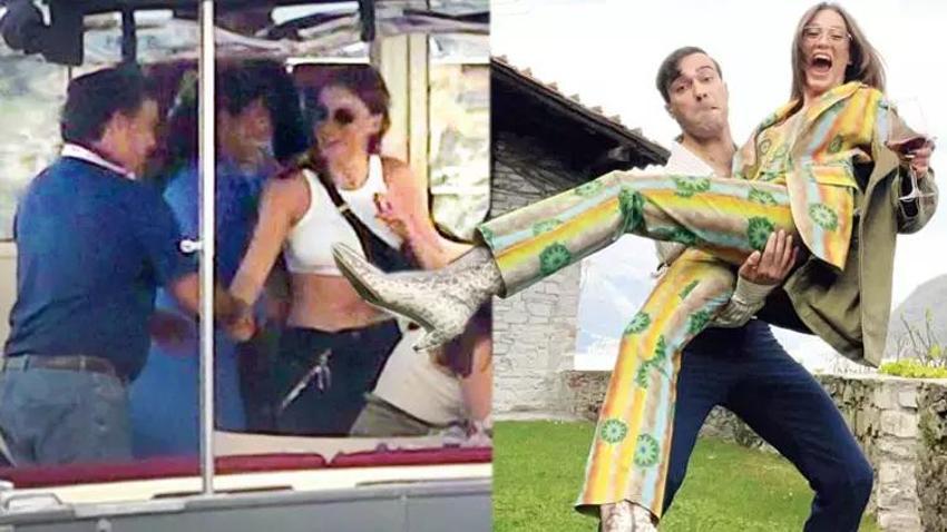 Serenay Sarıkaya ve Mert Demir'in boğaz turu keyfi! Kameraları görünce keyifler kaçtı