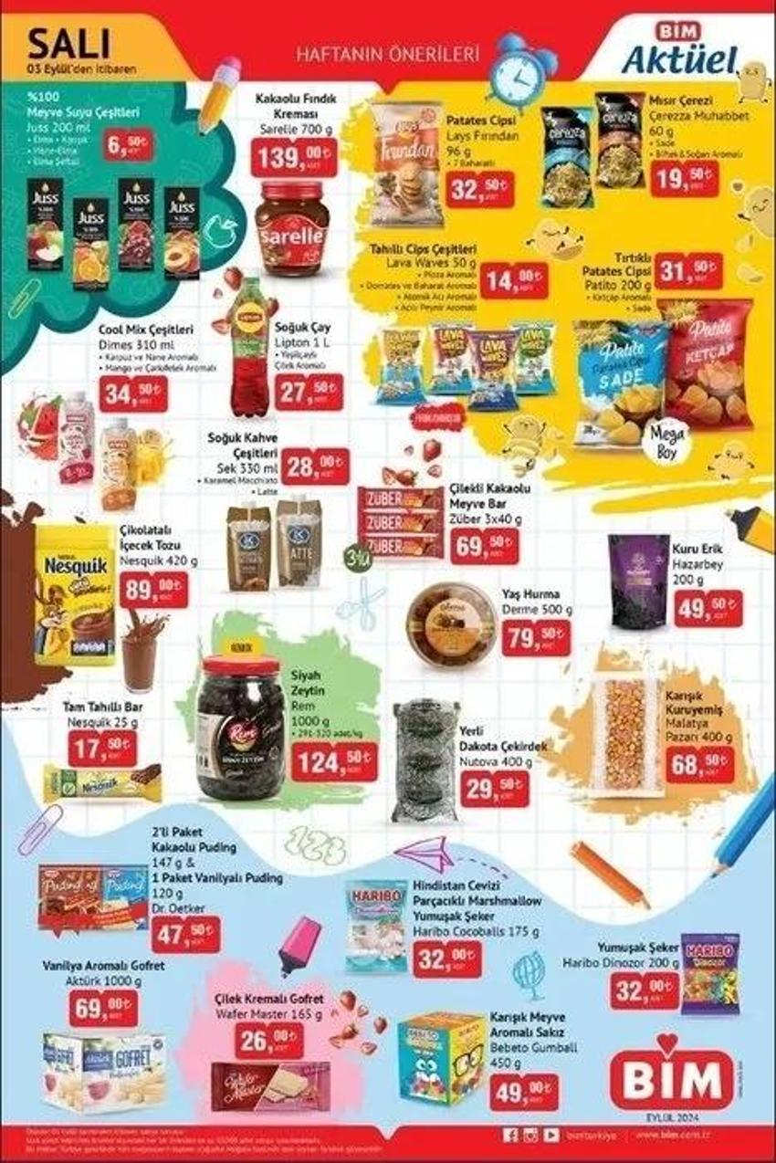 BİM AKTÜEL KATALOG 3-6 EYLÜL 2024 yayınlandı: BİM'de bu hafta neler var?