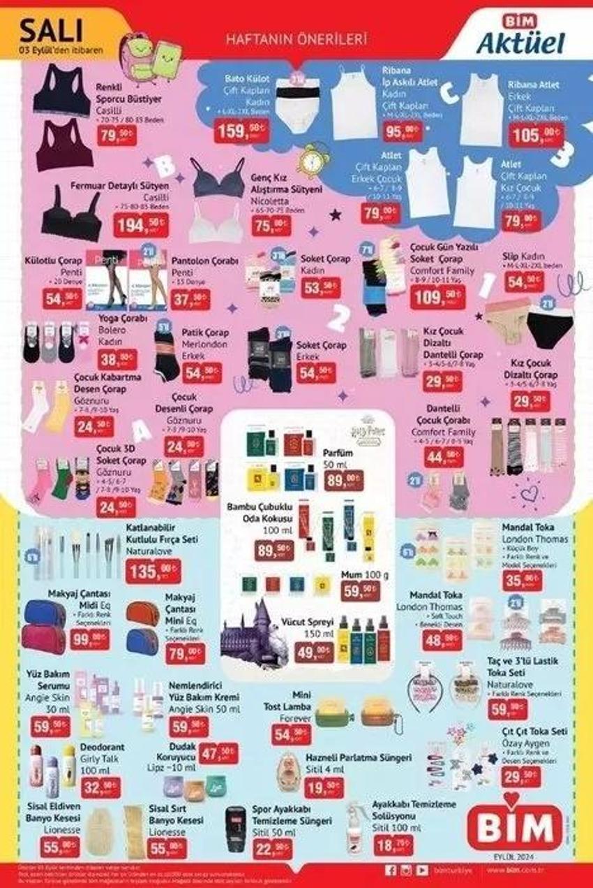 BİM AKTÜEL KATALOG 3-6 EYLÜL 2024 yayınlandı: BİM'de bu hafta neler var?