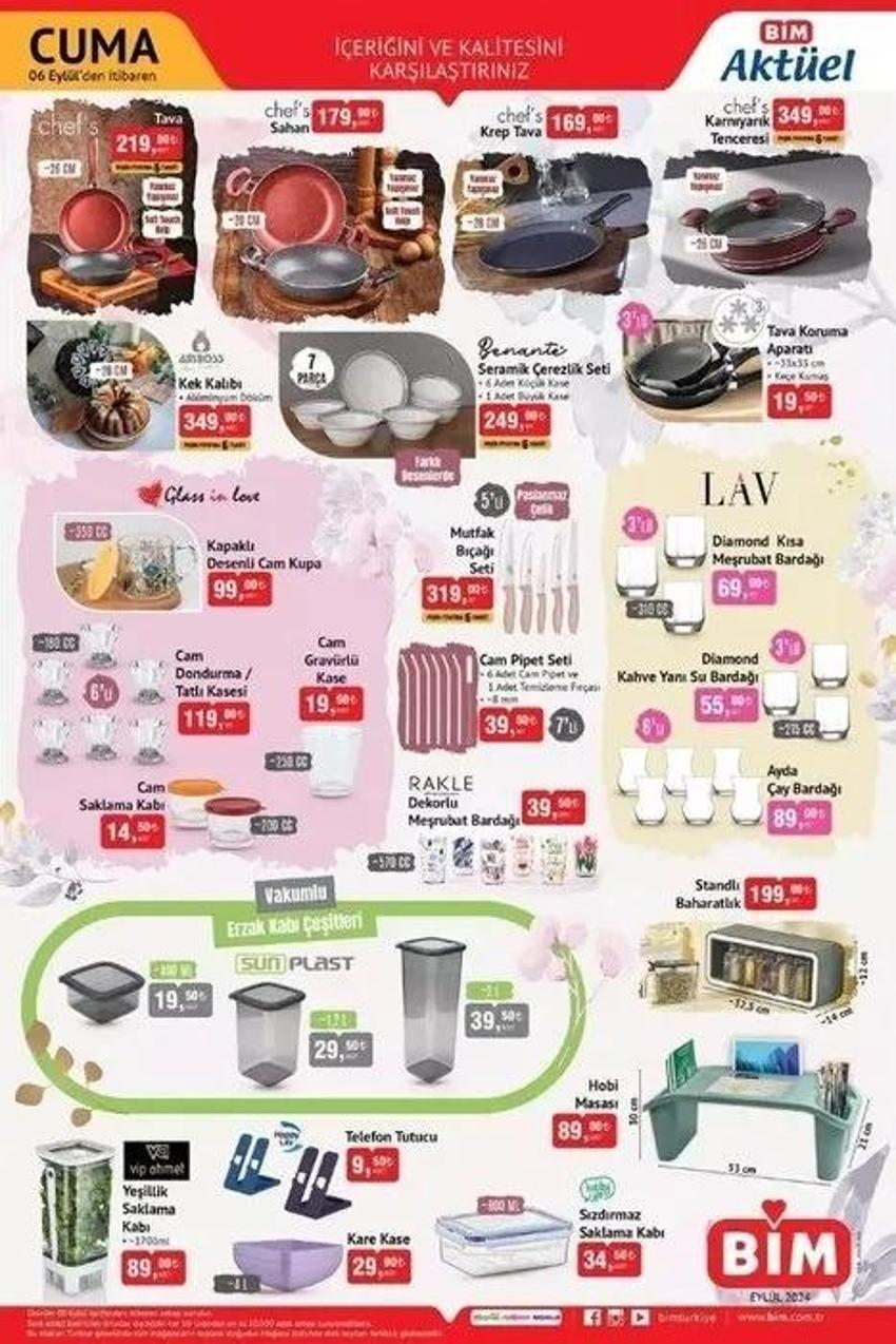 BİM AKTÜEL KATALOG 3-6 EYLÜL 2024 yayınlandı: BİM'de bu hafta neler var?