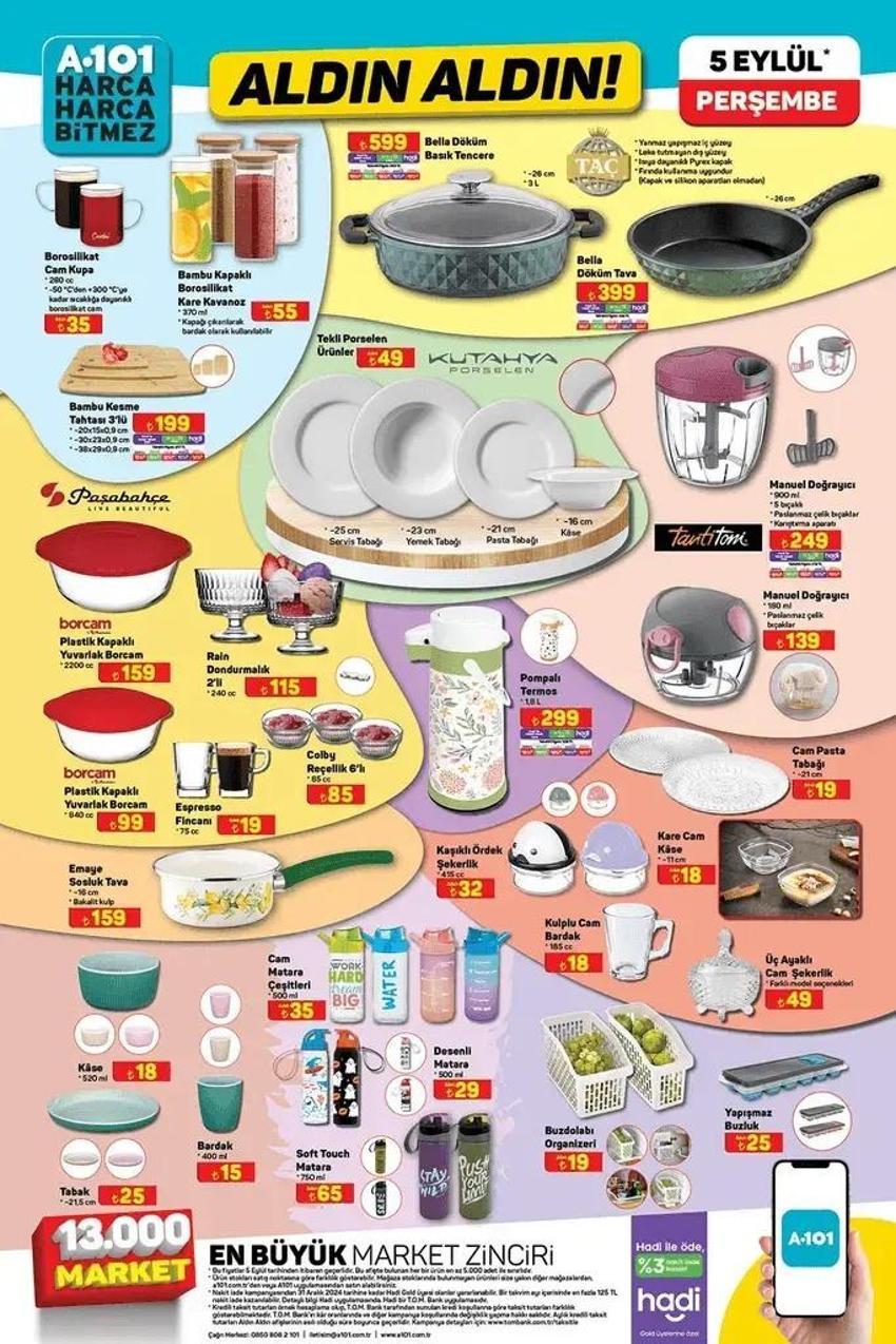 A101'den ilk Eylül kataloğu! 5 Eylül A101 Aldın Aldın katalogda indirimli ürünler yer aldı