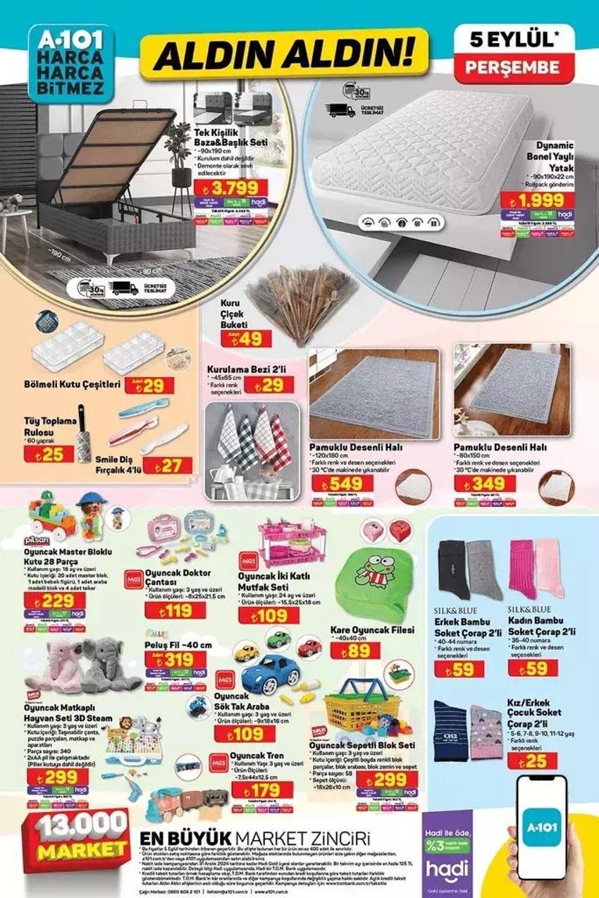 A101'den ilk Eylül kataloğu! 5 Eylül A101 Aldın Aldın katalogda indirimli ürünler yer aldı