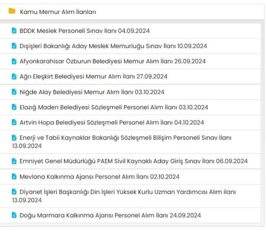 Eylül 2024 memur alım ilanları: Hangi kurum memur, personel alımı yapacak?
