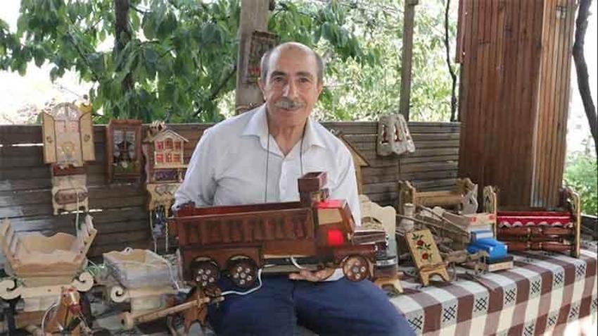 Emekli gardiyan hobi olarak başladı! 36 yıldır ahşaptan süs eşyaları yapıyor
