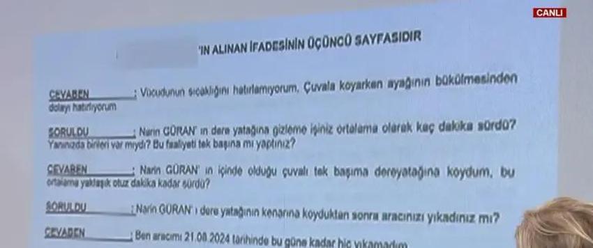 Narin cinayetinin baş şüphelisi amcanın ifadesi ortaya çıktı! "Babası mısın?" sorusuna yanıt verdi