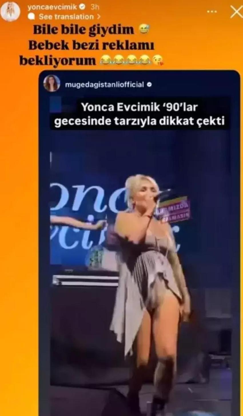 Yonca Evcimik sahne tarzıyla dillere düştü! Jet açıklama geldi