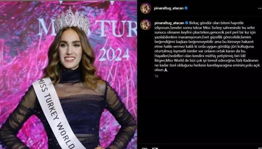 Pınar Altuğ, Miss Turkey birincisi İdil Bilgen hakkında konuştu

