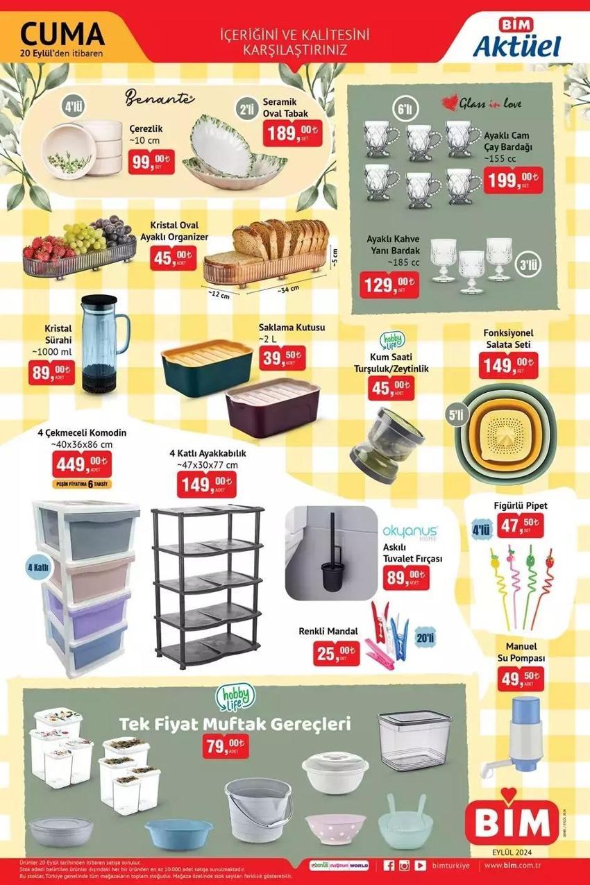 BİM 17-20 Eylül aktüel katalog 2024: BİM aktüel kataloğunda bu hafta hangi ürünler indirimde?
