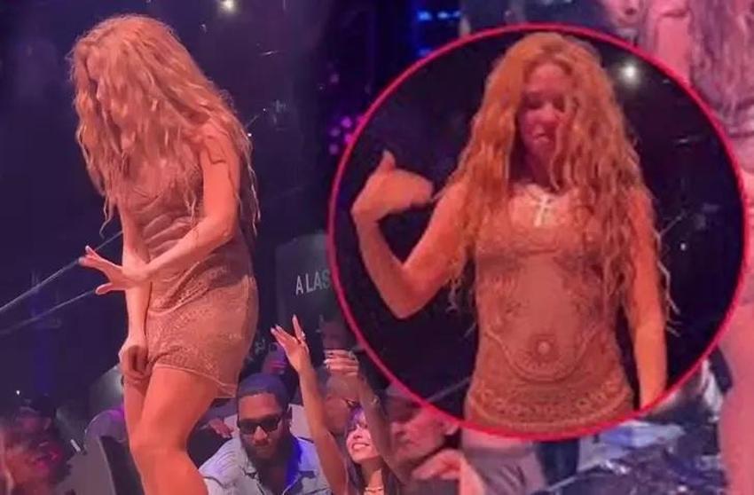 Shakira sahnedeyken eteğinin altını çektiler! Sahneyi terk etti