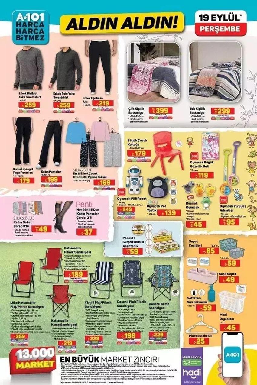 A101 19 Eylül 2024 indirimleri: 19 Eylül A101 kataloğunda hangi ürünler indirimli?