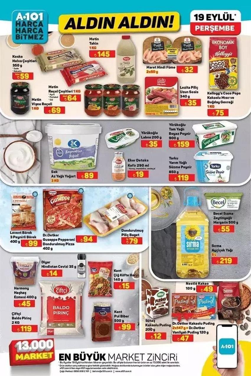A101 19 Eylül 2024 indirimleri: 19 Eylül A101 kataloğunda hangi ürünler indirimli?